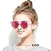 BLUEKIKI YEUX Women Polarized Sunglasses Vintage Oversized Round Mirror(Barbie pink, 55)