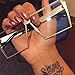 JOJO'S SECRET Oversized Square Sunglasses Metal Frame Flat Top Sunglasses JS009 (Gold/Transparent Red+Gold/Pink, 2.48)