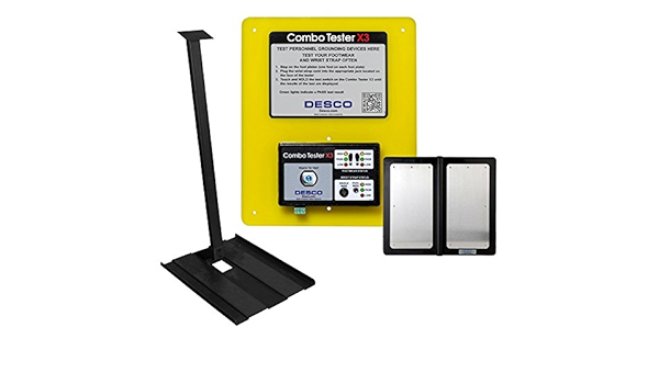 DESCO 19279 Stainless Steel/ABS Plastic Path to Ground Combo Tester X3 with Stand: Amazon.com: Industrial &amp; Scientific