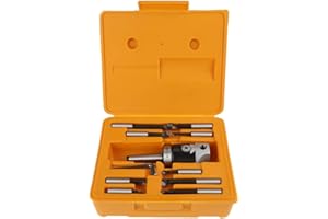 2 Inch Boring Head Set with Carbide Boring Bars MT2 M10 F1 F12 50mm Boring Head and 9 Pieces 12mm Boring Bars for Milling Mac