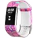 Fitbit Charge 2 Bands, SKYLET 3 Pack Replacement Bands for Fitbit Charge 2 Bracelet Print Pattern with Secure Watch Clasp (No Tracker)
