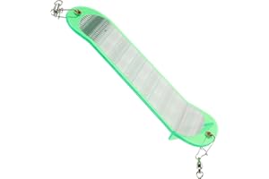 ELAYARD Abs Trolling Flashers for Salmon and Fish with High Visibility, Light Green Reflective Dodger