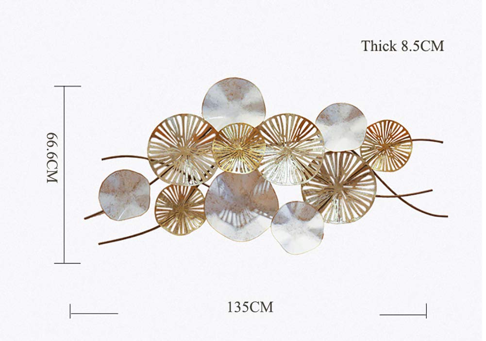 Quadro 3D In Metallo Per Parete - Decorazione Moderna Per Soggiorno, 121x53 Cm - Foto 2