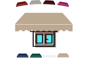 GPNVNHWQL Retractable Awning Replacement Canvas Patio Awning Fabric 6.5ft 8ft 10ft 11.5ft 12ft 13ft 16ft 20ft Replacement Sun