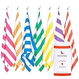 Dock & Bay Compact Sand Proof Beach Towel - Coral Red, Large 63x31 - beach towels for travel, adult & kids towel
