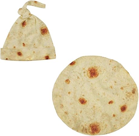 Burrito Decke Hut Set Baby Mehl Tortilla Wickeldecke Schlafdecke Wickelmutze Amazon De Kuche Haushalt