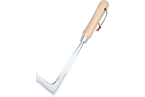 KLDOLLAR Crack Weeder, Crevice Weeding Tool with Upgrade Sharp Hook Point, L-Shaped Weed Puller Tool with Beech Wood Handle, Efficient Manual Weeder for Sidewalk, Paver, Narrow and Wall Gaps