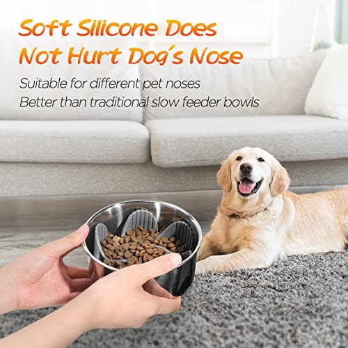 Palifel Slow Feeder Dog Bowls Insert for Small Medium Large Dog Bowl