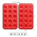 Silicone Molds Candy Molds Flower Soap Mold Chocolate Molds Jello Molds Biscuit Cake Baking Mold Ice cube Tray Muffin Pan, 15 Cavity set of 2 pack (Red)