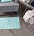DII Contemporary Reversible Indoor Area Rag Rug, Machine Washable, Handmade from Recycled Fabrics, Unique For Bedroom, Living Room, Kitchen, Nursery and more, 4 x 6' - Aqua (Color may vary)