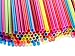 Plastic drinking disposable cocktail colored eco kids straws for soda juice coffee hot drinks and tea use for holiday birthday party bulk pack of 250 pcs