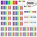 SIQUK 3600 Pieces Page Markers Colored Sticky Tabs Page Marker Flag Polka Dots and Stripes Note Tabs Fluorescent Index Flags Tab, 24 Sets