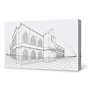 Construction Sketches Home Artwork for Living Room Bedroom