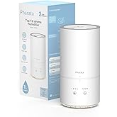 Pharata Humidifiers for Bedroom Baby Room, 1000ml Small Cool Mist Top Fill Air Humidifiers for Nursery & Plants, Ultra Quiet 