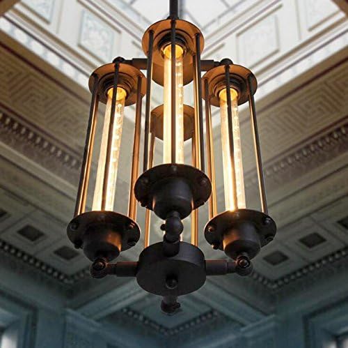 Vintage Black 4 Lamps Ceiling Edison Style Industrial Chandelier Light Retro cafe Bar DIY Pendant lamp