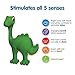 NUK Soothasaurus Rubber Dinosaur Sensory Development Toy, Green