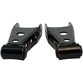 Bell Tech Spring Shackle, 2 in Lowering, Rubber Bushings, Steel, Black Powder Coat, compatible with GM Fullsize Truck 1988-2018, Pair
