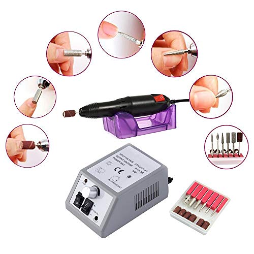 Electric Nail Drill for Acrylic Nails Professional Manicure Pen USB With 6 Pieces Changeable Nail Drill Bits