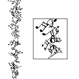 Beistle 57673-BK Gleam N Flex Musical Notes Garland, 25, Black (Value 3-Pack)