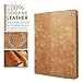 iPad 9.7 Leather Case, BoriYuan Vintage Genuine Leather Smart Cover Protective Slim Folio Flip Stand for Apple iPad 9.7(A1822/A1823) with Card Slot Magnetic Sleep/Wake+Stylus+Screen Protector (Brown)