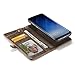 AKHVRS Note8 Case Wallet, Handmade Flip Folding Leather Phone Case Wallet with Card Slot and Magnetic Case Detachable for Samsung Galaxy Note 8 - Brown