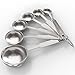 Royal Measuring Spoons Set - Stainless Steel Baking Spoon for Dry and Liquid Ingredients - Detachable Ring Holder - 6 Measurements