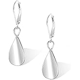 925 Sterling Dangle Earrings for Women, Hypoallergenic Teardrop Leverback Earrings, Elegant Drop Earrings Jewelry Gift for Her, Lightweight Sterling Earrings for Daily Wear
