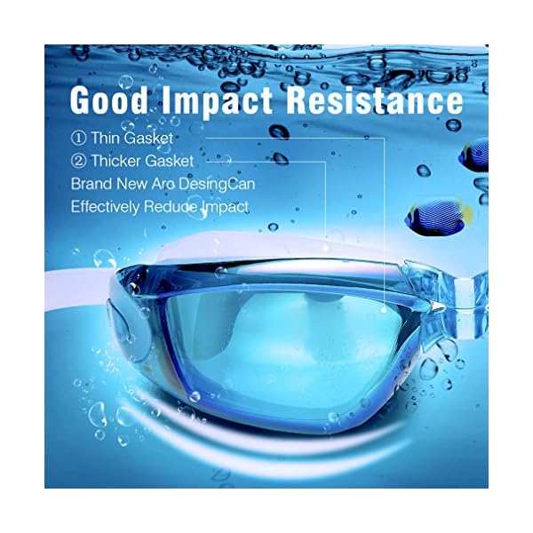 GAOGE-Swim-GogglesSwimming-Goggles-Swim-Cap-Case-Nose-Clip-Ear-Plugs-Triathlon-Swim-Goggles-Mirror-Coated-Lenses-Anti-Fog-Shatterproof-UV-Protection-for-Adult-Men-Women-Youth-Kids-LakeBlue