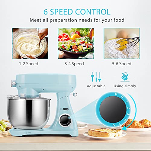VIVOHOME Professional Chef Stand Mixer, 800W TiltHead Metal Food Mixer