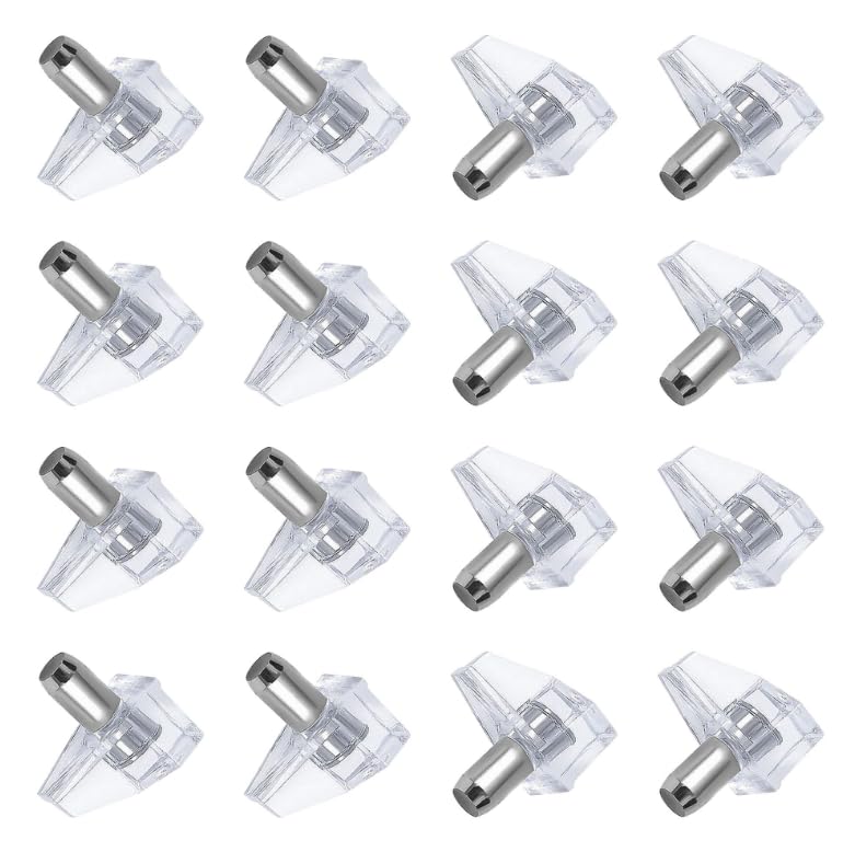 5mm Shelf Support Pegs 120 Pack Clear Cabinet Shelf Pins 60kg Load Plastic Shelf Bracket Pegs Durable Shelf Holder Pins for Kitchen Cupboards Furniture Book Shelves