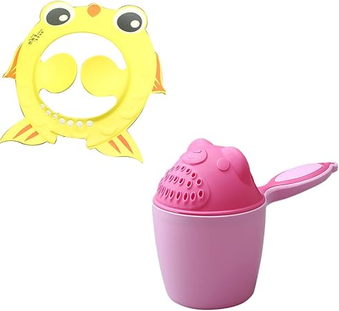Baignoire Tasse De Rincage Bebe Douche Shampoing Tasse Et Visiere Et De Bain Rose Amazon Fr Bebes Puericulture