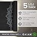 Gaiam Yoga Mat Premium Print Non Slip Exercise & Fitness Mat for All Types of Yoga, Pilates & Floor Workouts, Black Marrakesh, 5mmthumb 2