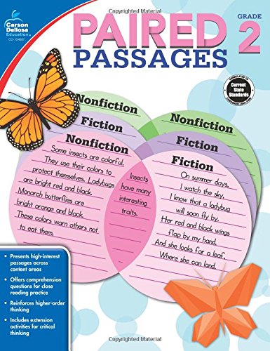 Carson Dellosa Paired Passages, Grade 2 Workbook
