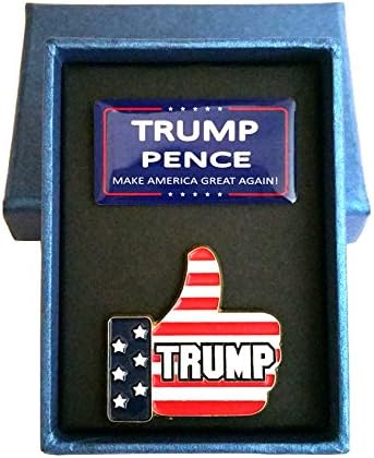 MAGA pin and Thumbs Up Donald Trump Lapel pin with Gift Box - Make America Great Again