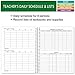 HARDCOVER 7 Period Dated Teacher Lesson Plan; Days Horizontally Across The Top Dated for 2019-2020 Academic Year (D101) (+) Bonus Clip-in Bookmark (Spring Floral)