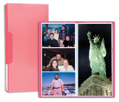 Pioneer Photo Albums CF-3 144-Pocket Poly Cover Space Saver Photo Album, Red (CF-3/R)