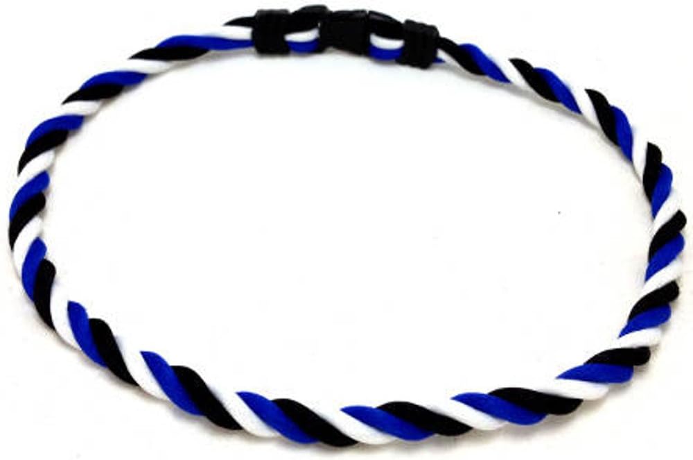 Sport Ropes Triple Twist Titanium Necklace - Choose from Multiple Colors and Sizes