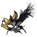 Venetian Masquerade Masks Mardi Gras Costume with Feather Flowers