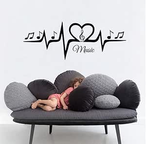 Chenyiting Etiqueta de la Pared Musical Pulse Clave de Sol Notas