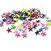 Owfeel 100pcs 15mm Star Colorful DIY Metal Studs 2 Prongs Spots Nailheads Spikes for Bag Shoes Jeans Bracelet Multiple Color