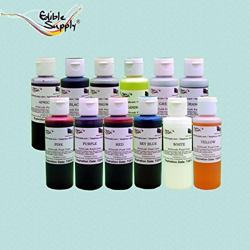 Edible Supply Airbrush Food Color Combo Pack - 9 oz