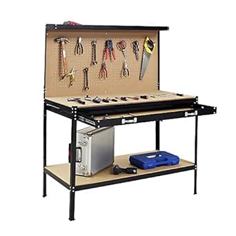 1 x banco de trabajo de garaje Pegboard Heavy Duty de acero reforzado