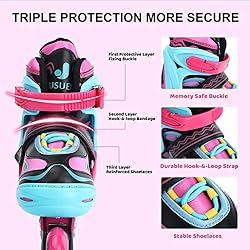 JUSUEN Inline Skates Adjustable for Kids, Roller