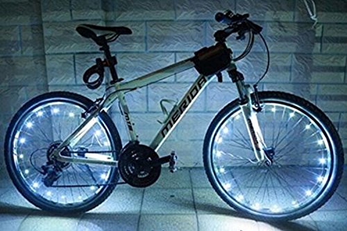 Bicycle Wheel Lights - Ultra Bright Waterproof LED by Oceanstar (White) - Thumbnail 5