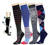 4 Pairs Dr. Motion Therapeutic Graduated Compression Women's Knee-hi Socks… (B)