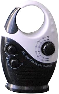 ZAK168 Wasserdichtes Duschradio, 3 V, 0,5 W, Dusche mit einstellbarem Volumen, AM-FM-Tastenlautsprecher, Bad-Duschlautsprecher, Drahtloses Radio mit oberem Griff