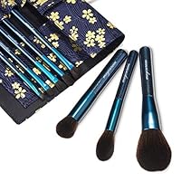 Makeup Brush Set with Travel Bag Case, 8pcs Premium Cosmetic Makeup Brushes for Foundation Blending Blush Concealer Eye Shadow Professional Makeup Kit