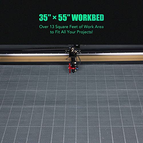 OMTech 130W CO2 Laser Engraver and Cutter with 35x55 Motorized Bed