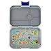YUMBOX TAPAS Larger Size (Flat Iron Gray) Leakproof Bento lunch box with 4 compartment NYC illustrated removable food tray for Adults, Teens & Pre-teens