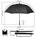 G4Free 62 Inch Automatic Open Golf Umbrella Sun UV Protection Large Oversize Windproof Waterproof Stick Umbrellas(Black)